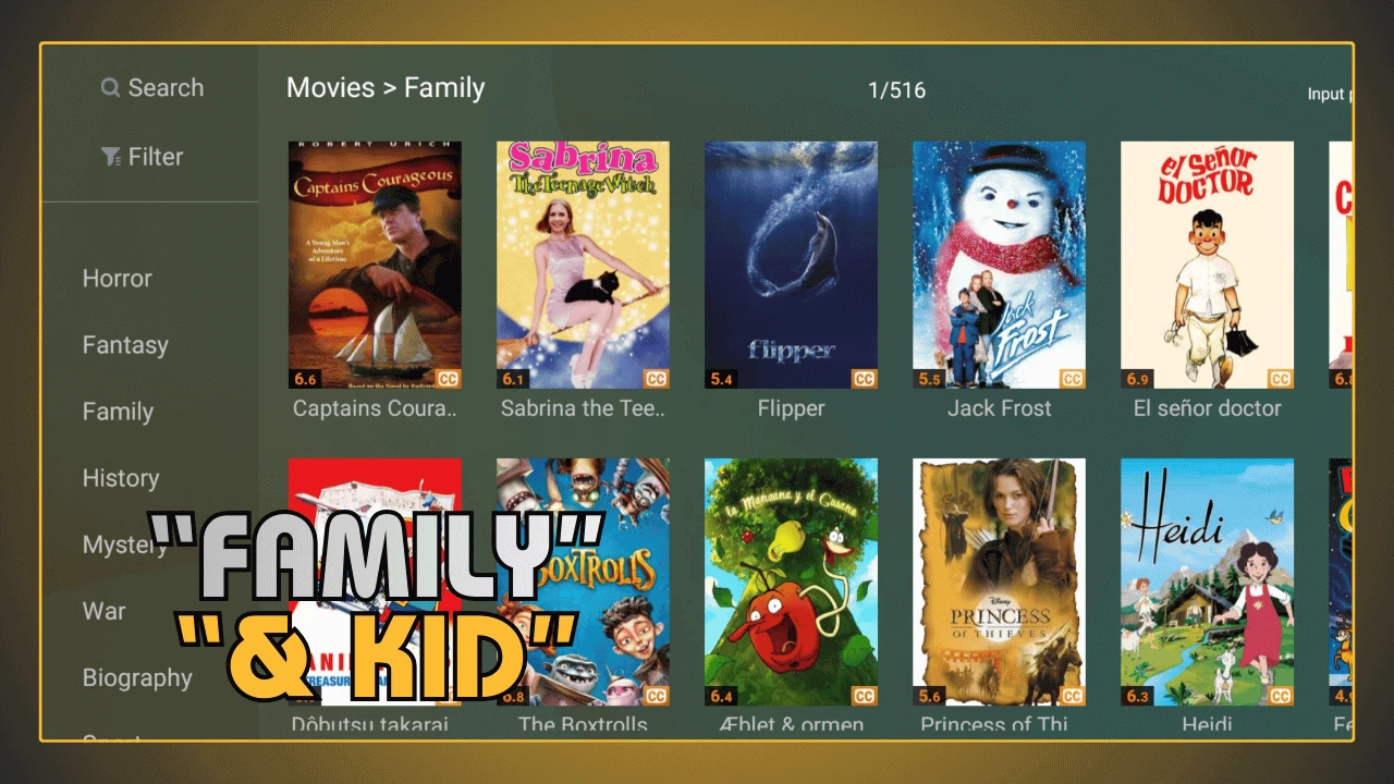 Filmes e series infantis para familia no Youcine APK dublados