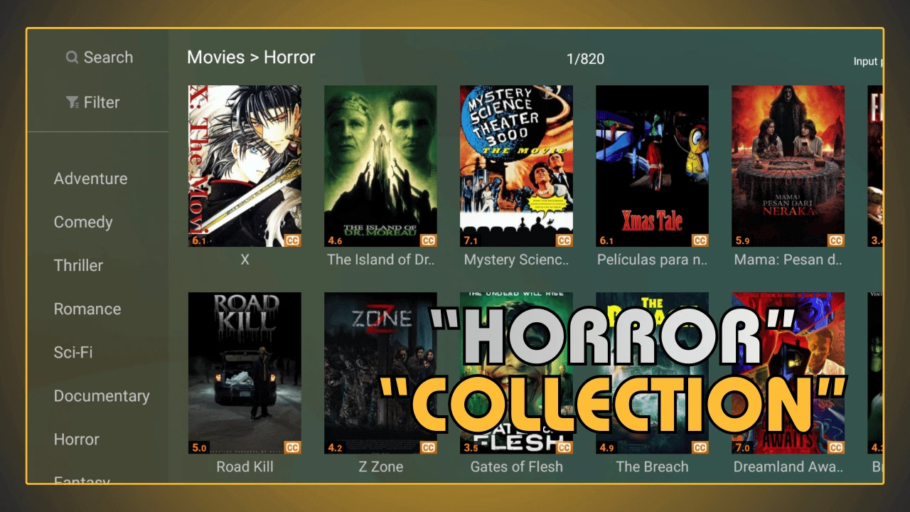 Filmes de terror e suspense disponiveis no Youcine APK gratis